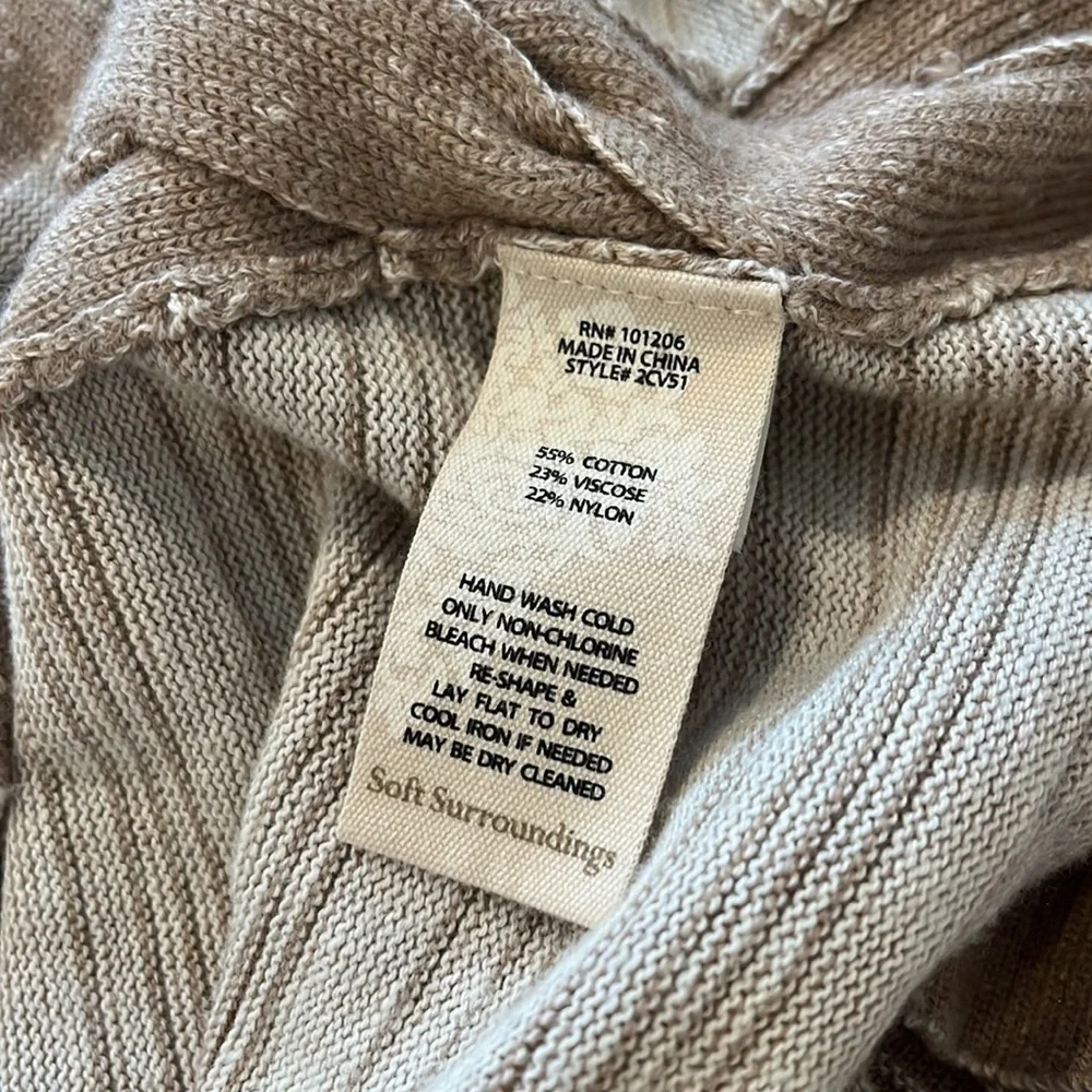 Soft Surroundings Cotton Knit With A Twist Sweater